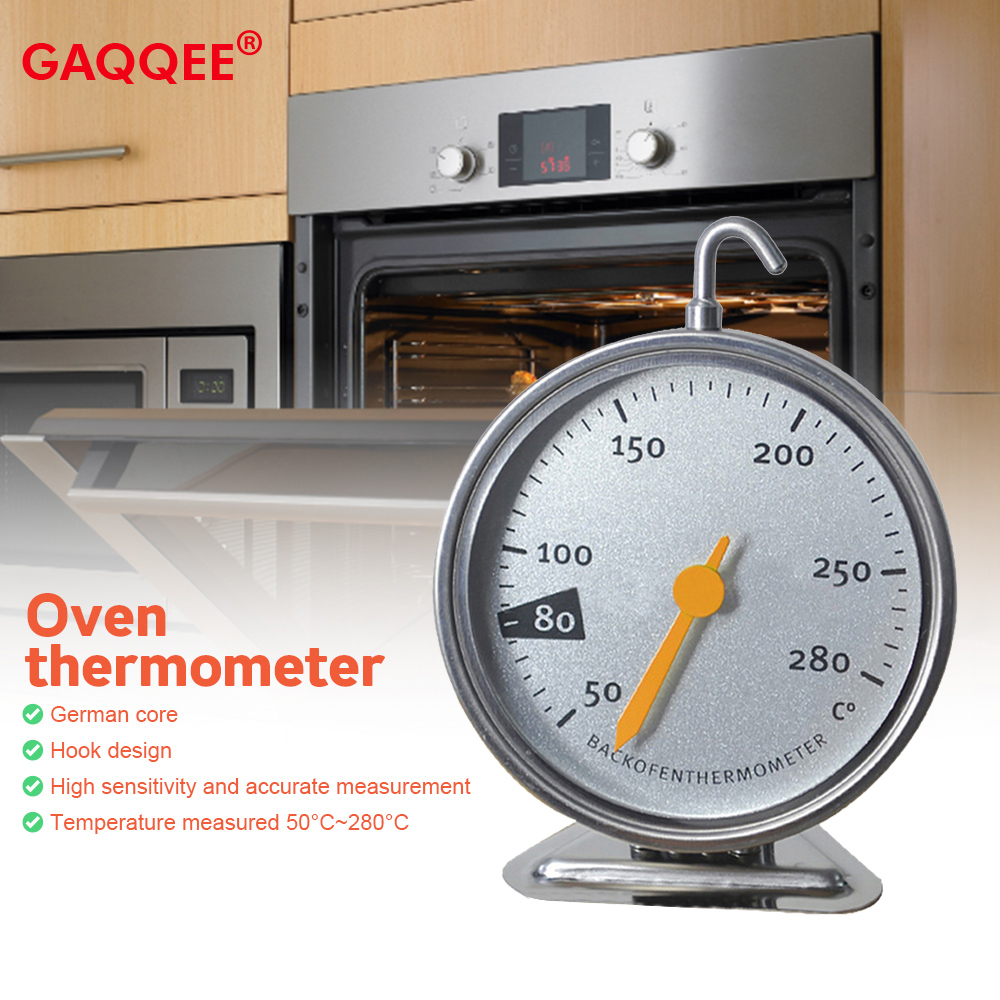 Oven Thermometer Analog - 50-280 Celsius Oven Thermometer Stainless Steel