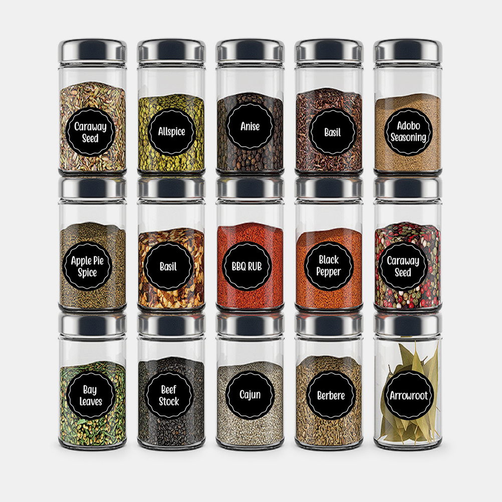Kitchen Baking Pantry - 144pcs Waterproof Rectangular Spice Labels Stickers