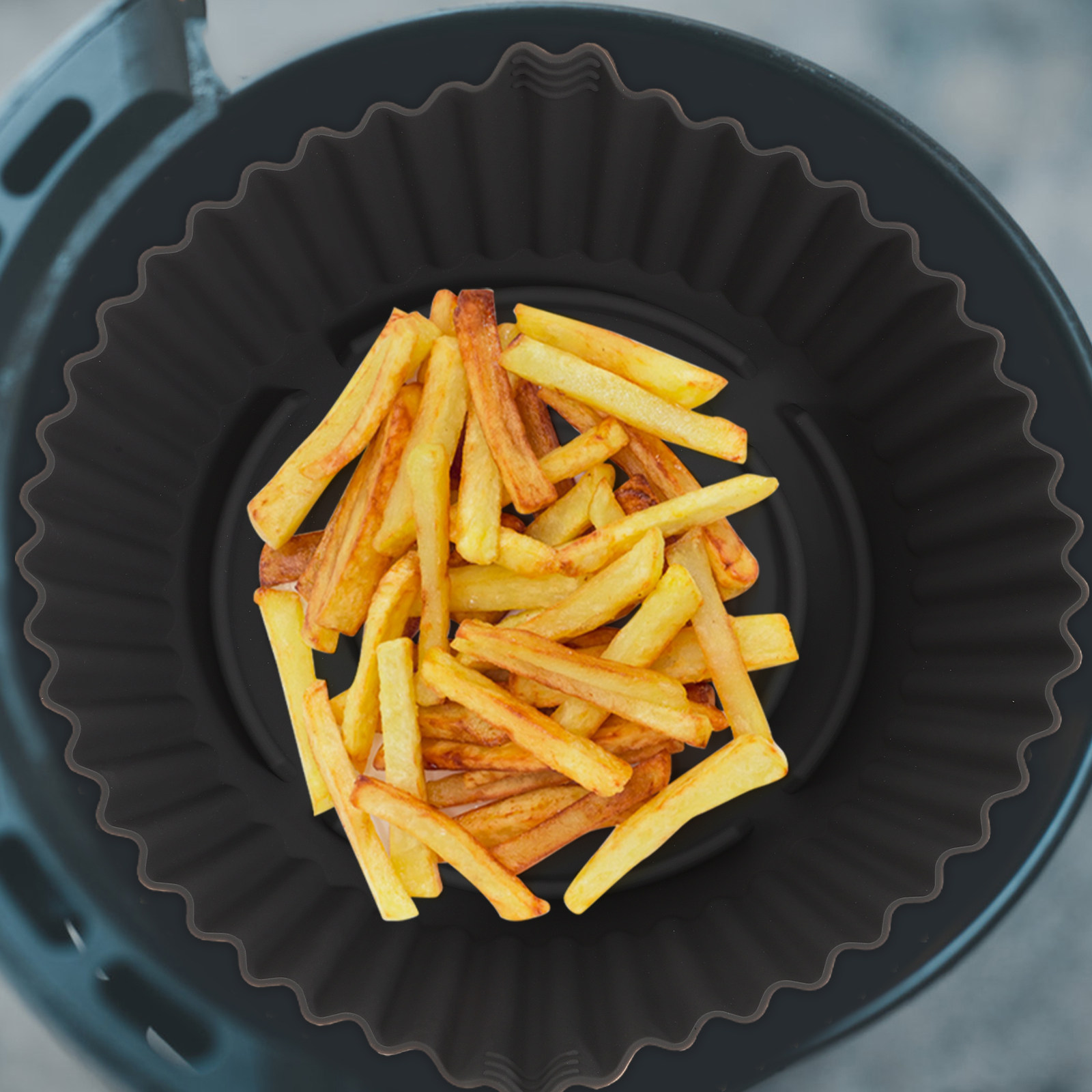 Kitchen Accessories For Baking - Reusable Silicone Air Fryer Mat Non