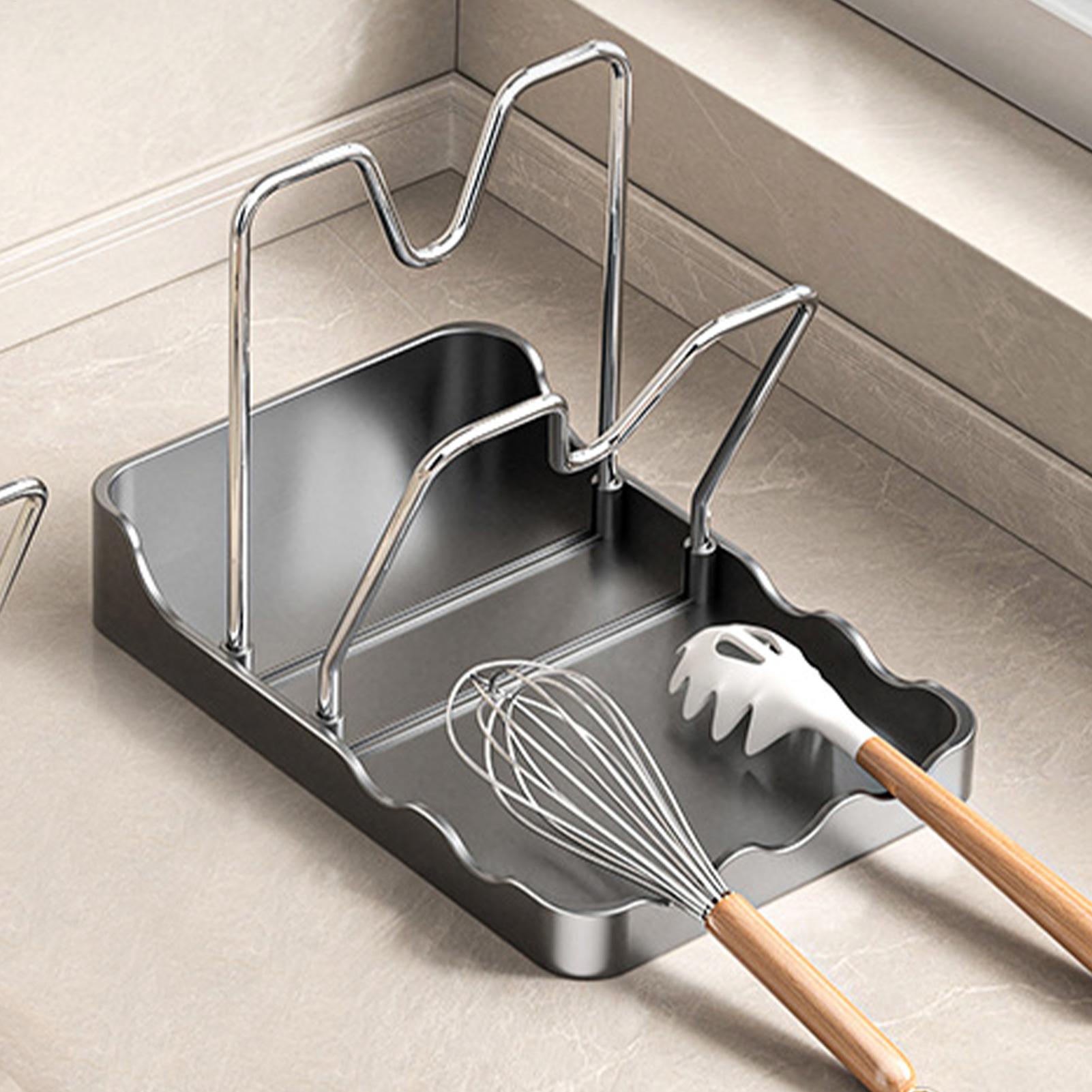 Kitchen Baking Pantry - Pot Lid Rack Vertical Spoon Drying