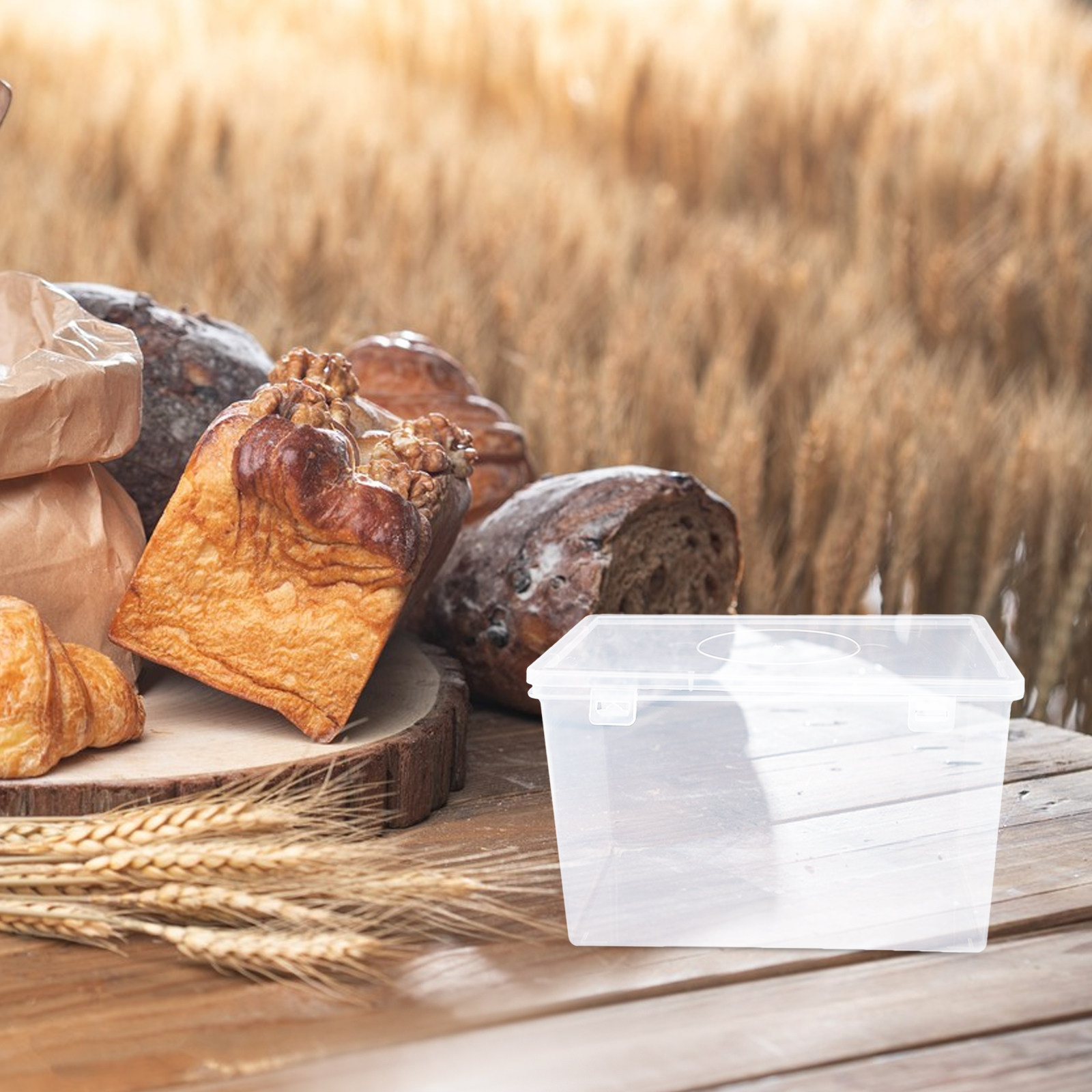 Kitchen Baking Pantry - Clear Airtight Bread Box for Kitchen