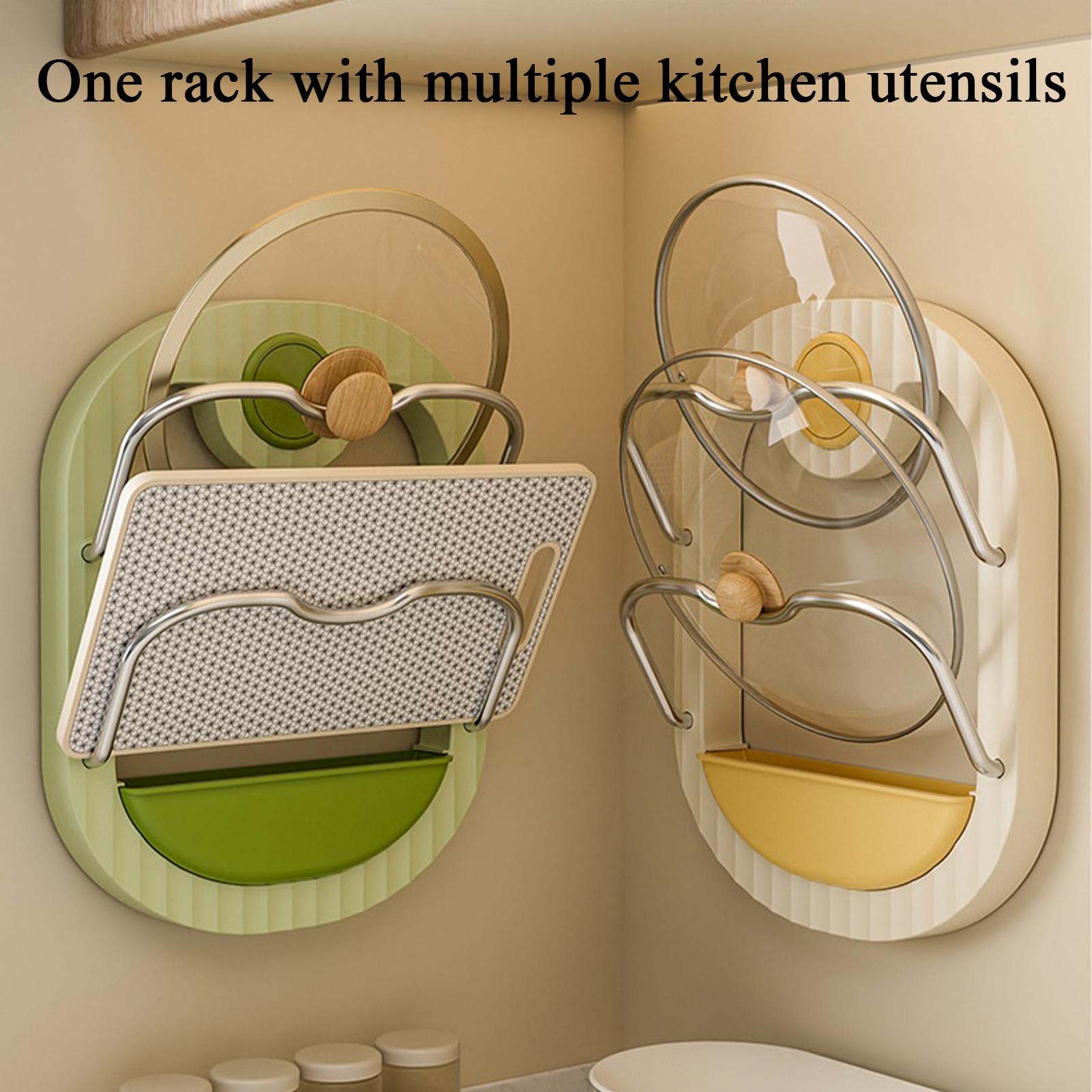 Pot Lid Rack 2-Tier Wall Mount - đánh giá và giá Kitchen Baking Pantry