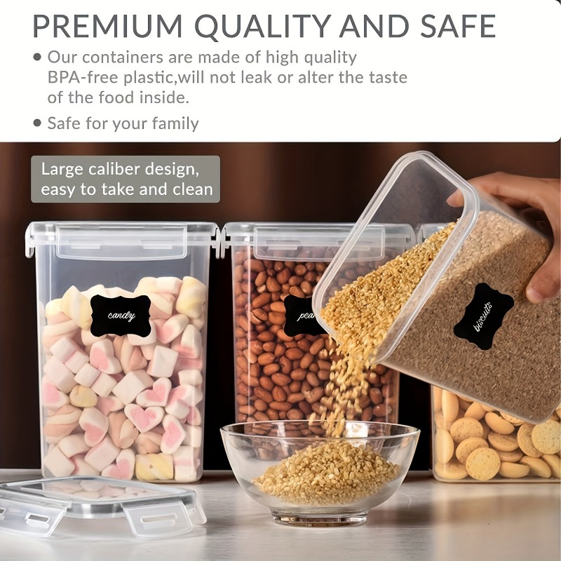 6Pcs Airtight Food Storage Con - đánh giá và giá Kitchen Baking Pantry