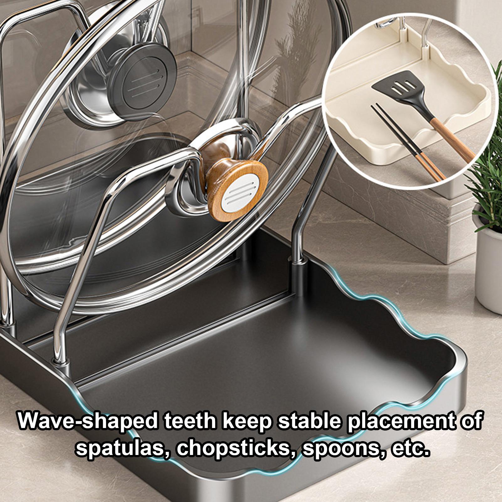 Pot Lid Holder Vertical Spoon  - đánh giá và giá Kitchen Baking Pantry