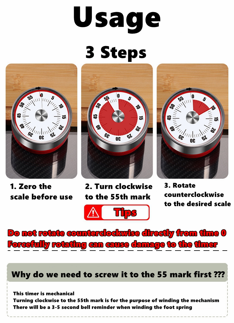 Countdown Reminder Magnetic Me - đánh giá và giá Kitchen Baking Timer