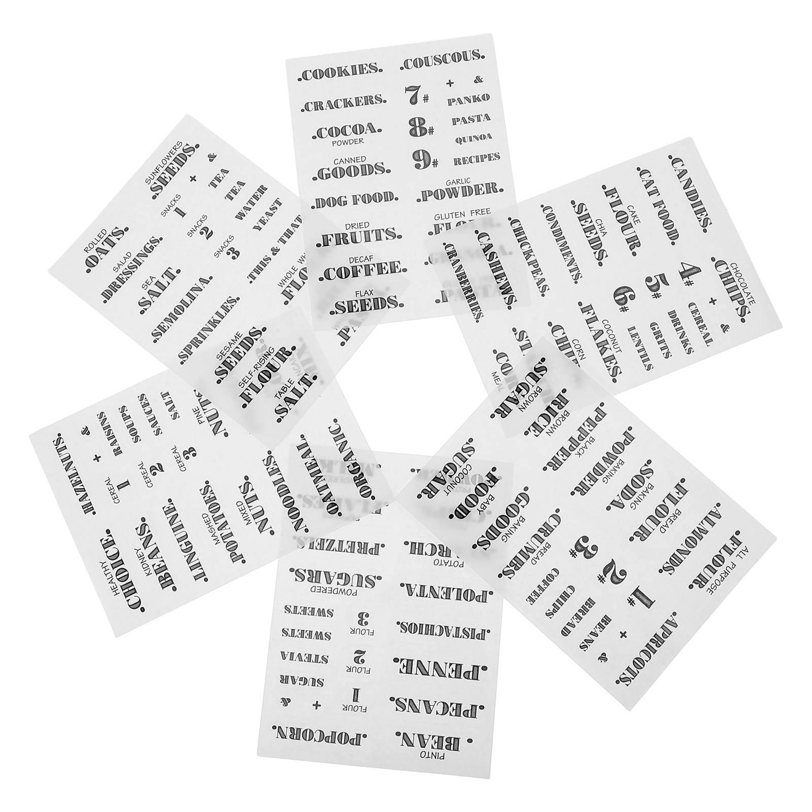 6Sheets Clear Waterproof Food  - đánh giá và giá Kitchen Baking Pantry