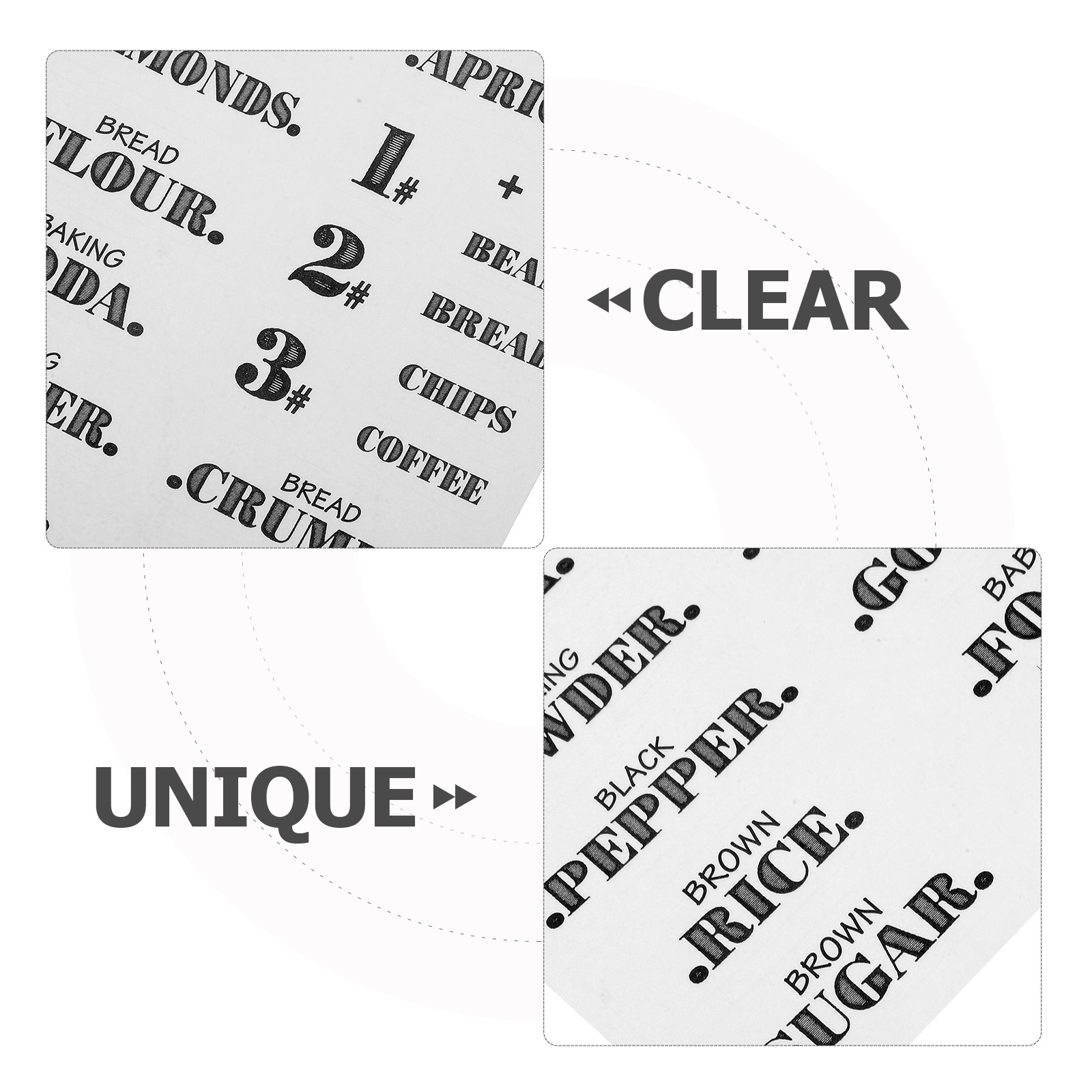 6Sheets Clear Waterproof Food  - đánh giá và giá Kitchen Baking Pantry
