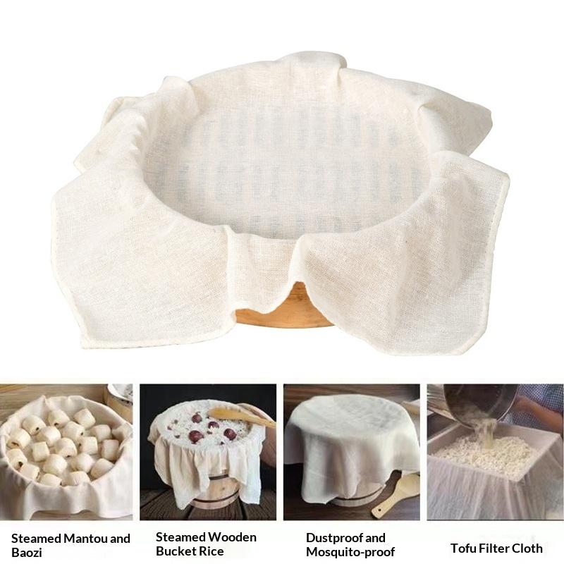3Pcs Round Pure Cotton Steamer - đánh giá và giá Kitchen Accessories For Baking