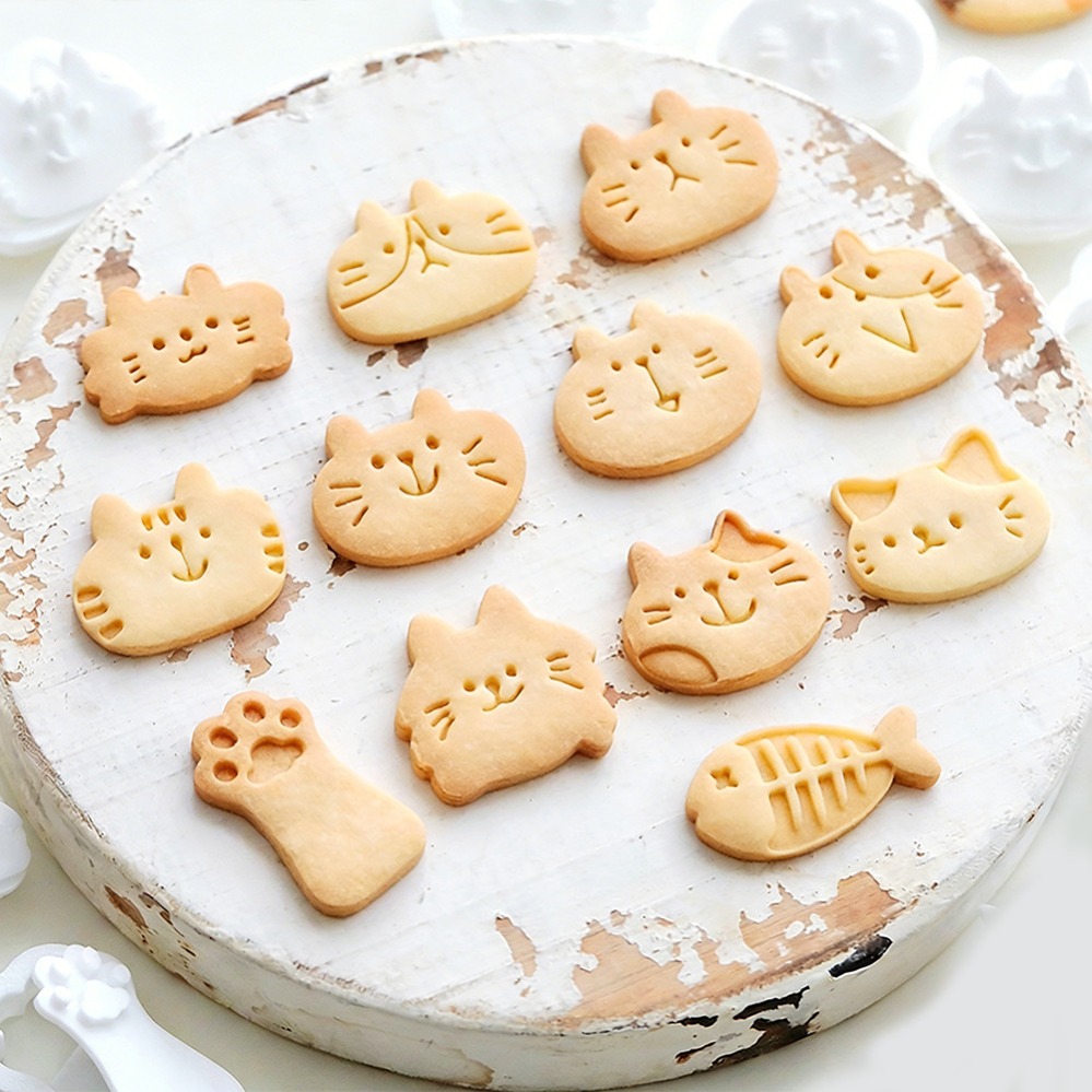 Cute Kitten DIY Stamp Cookie C - đánh giá và giá Kitchen Accessories For Baking