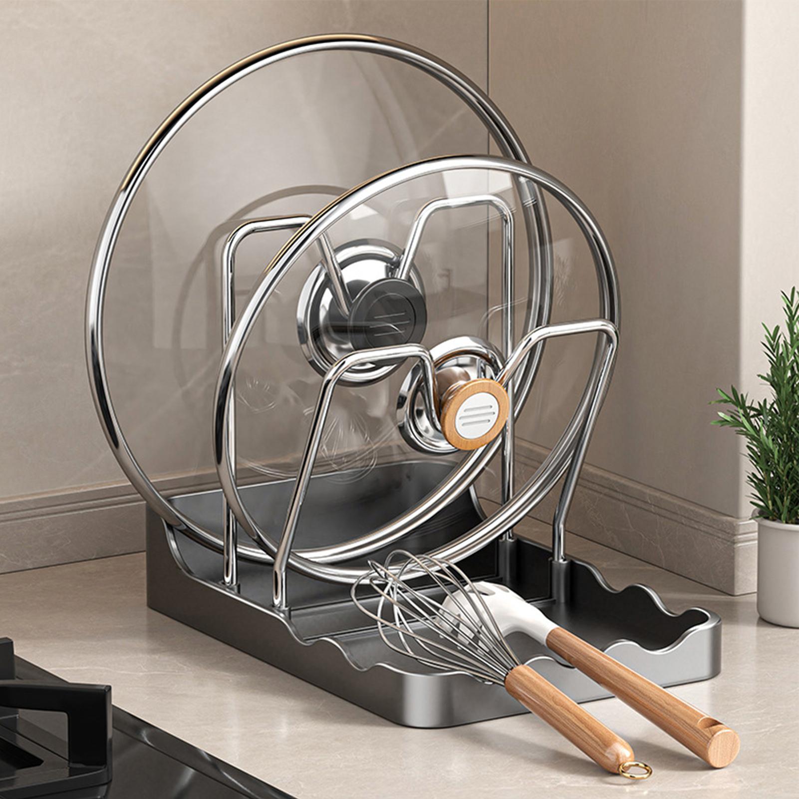 Pot Lid Organizer Vertical Spo - đánh giá và giá Kitchen Baking Pantry